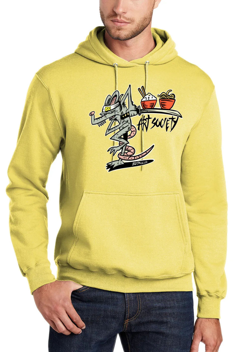 Art Society KUNG FU RAT HOODIE YELLOW